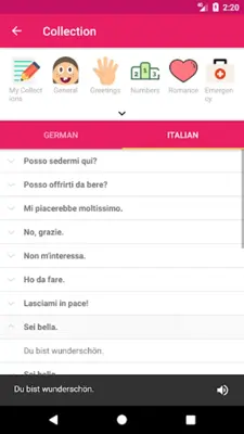 German Italian Dictionary android App screenshot 0