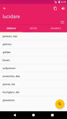 German Italian Dictionary android App screenshot 4